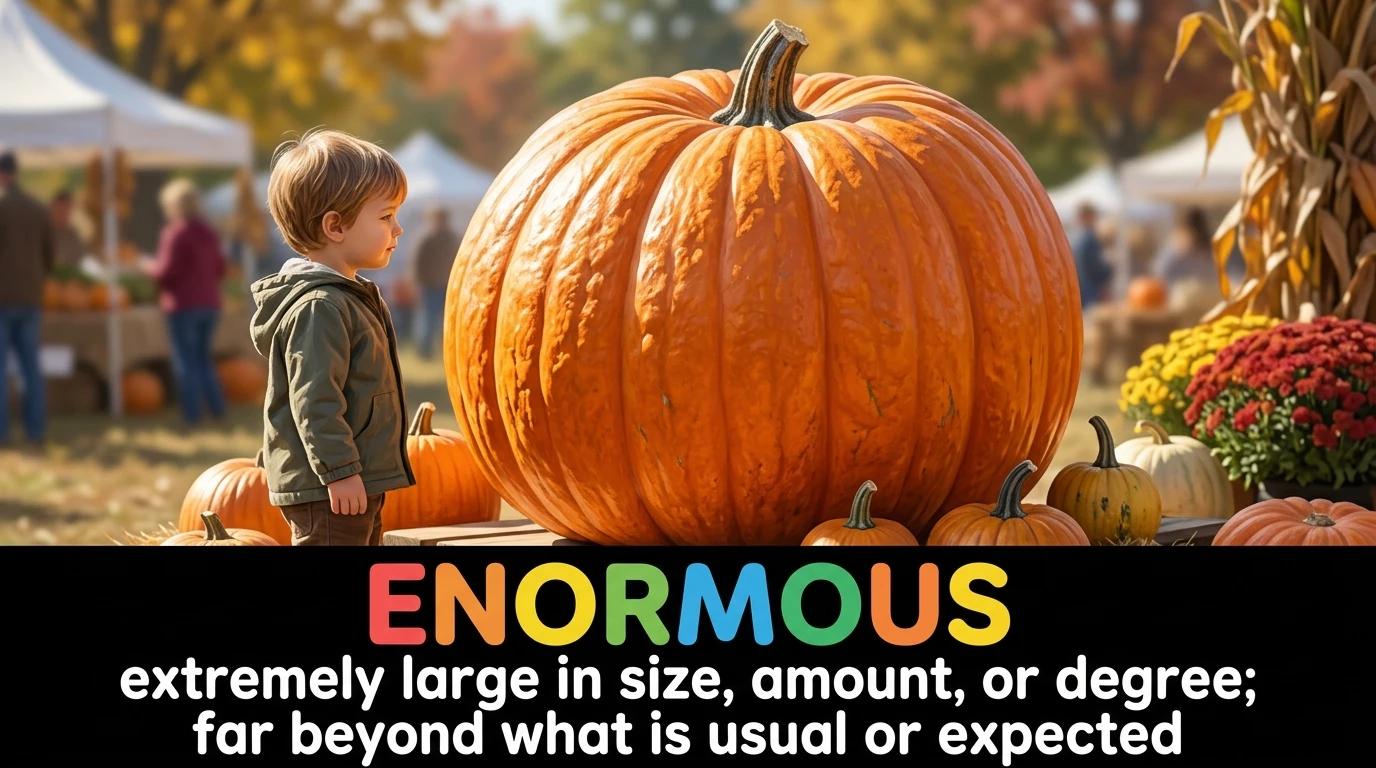 English Illustration for enormous